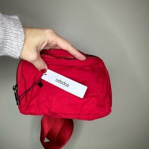 Ododos Red Nylon Belt‎ Bag Fanny Pack NWT